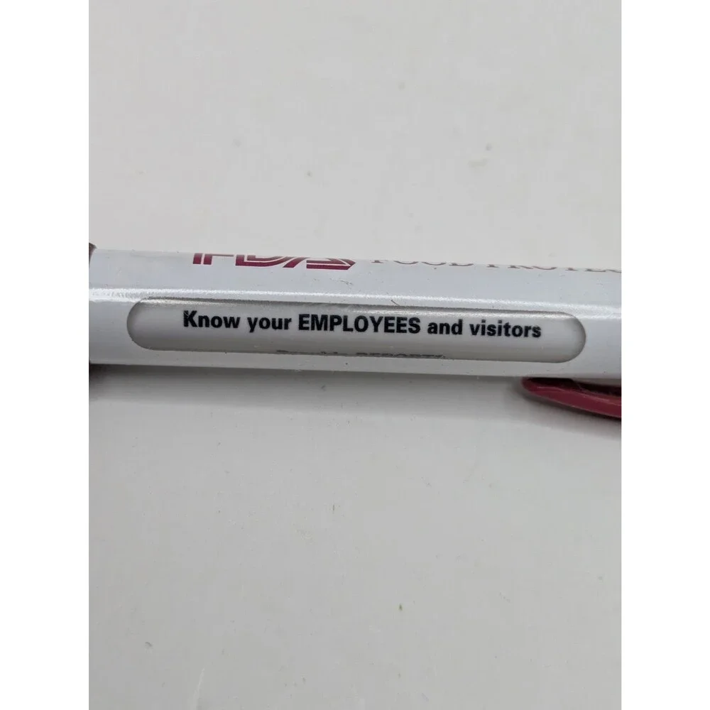 Vintage FDA Food Protection Rep Wide Body Message Black Pen USA Retractable